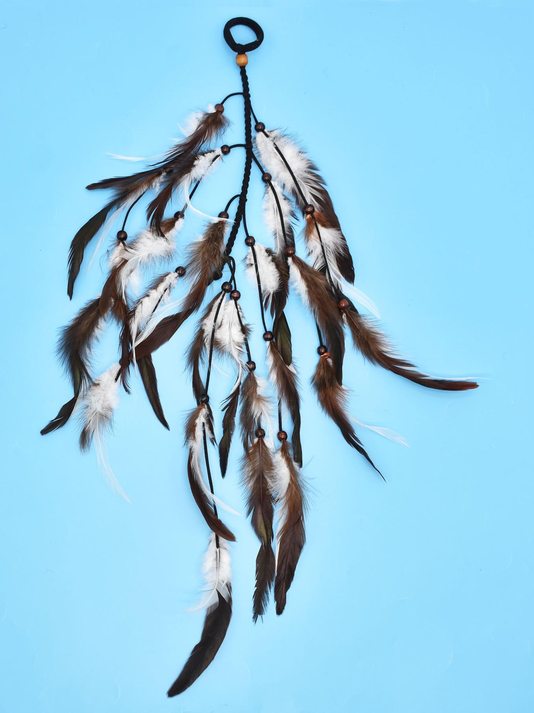 Bohemian Feather Hair Band Headband Hippie Travel Photo Prop, Fairy Princess Instagram Hair Tie, Fashionable Boho Accessory