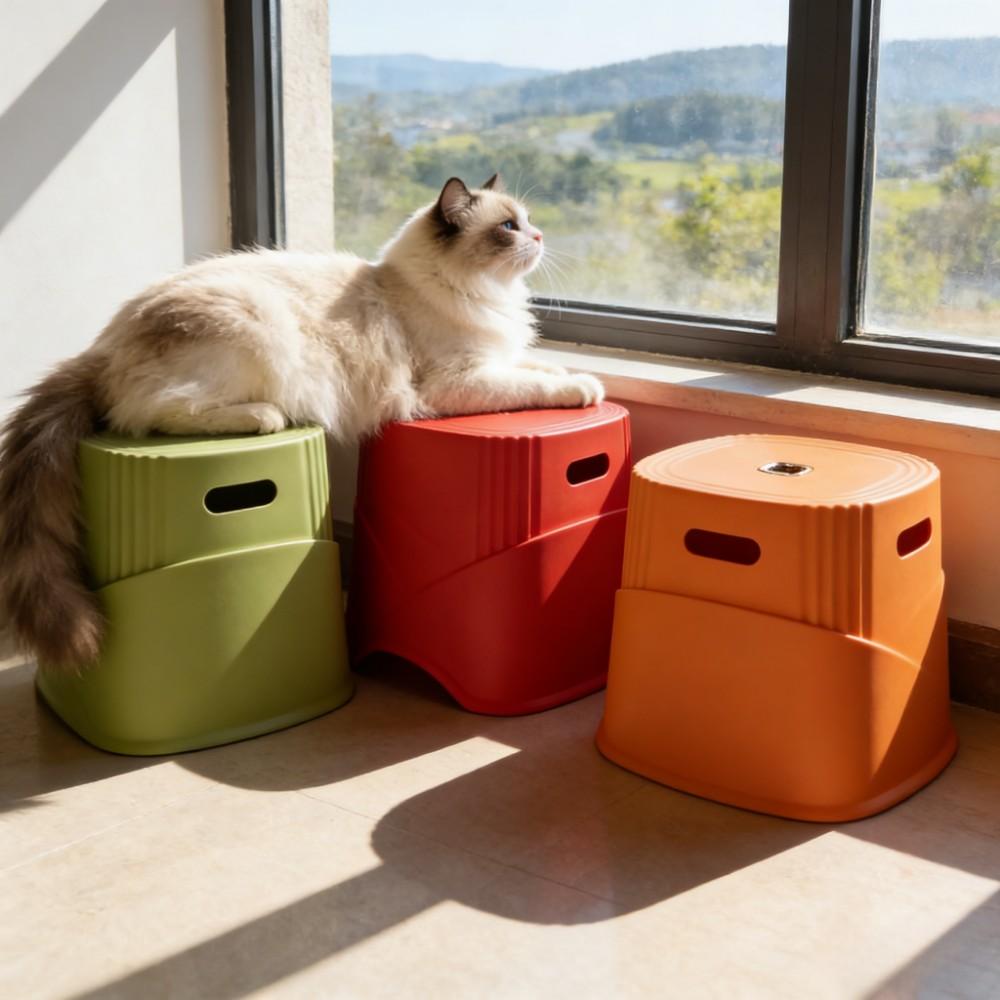 1PC Portable Multifunctional Stool, Non-Slip Design, Stable Weight Capacity, Home Use, Outdoor Camping, Bathroom Foot Rest, Family Friendly