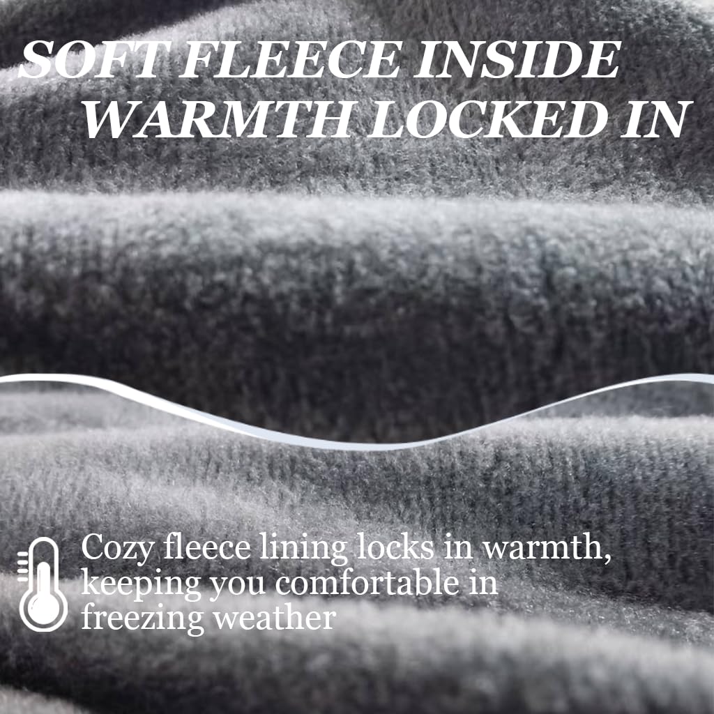 Men's Winter Ear Warmer Hat, Fleece Lined Thick Warm Knit Cap, Knitted Hat, Windproof Cycling Beanie, Cold Weather Headwear, Sports Hat, Outdoor Protection