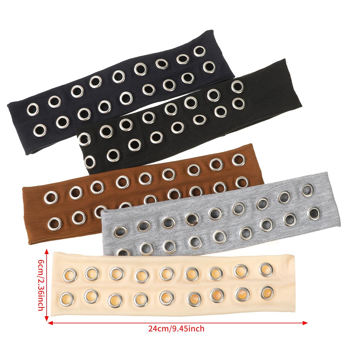 AWAYTR Fashion Grommet Wide Headbands for Women Hollow Out Elastic Head Bands Y2k Girls Punk Grunge Stretchy Hair band Hair Accessories AWAYTR Fashion Grommet Wide Headbands for Women Hollow Out Elastic Head Bands Y2k Girls Punk Grunge Stretchy Hair band Hair Accessories
