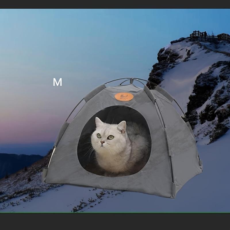 Foldable Pet Tent with Mat,Pet House, Cat Tent, For Indoor And Outdoor Use, Cat House, Pet Bed, Cat Bed, Summer, Breathable, With Cooling Pad, Washable,  Pet Room For Cats, Puppies And Small Dogs Perfect Nest for Pets in All Seasons Portable Bedding Home