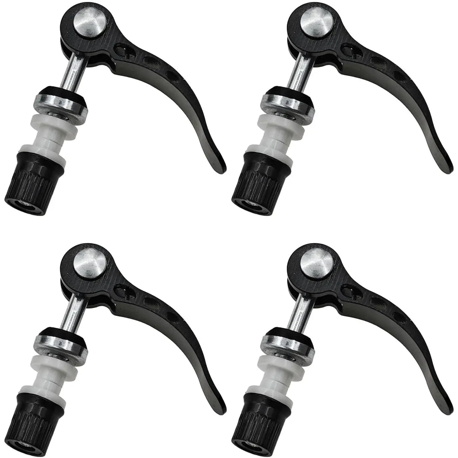 4 count  Quick Release Clamps Aluminium Alloy  Seat Clamp Quick Release Folding Mountain   M6x55 (Black)