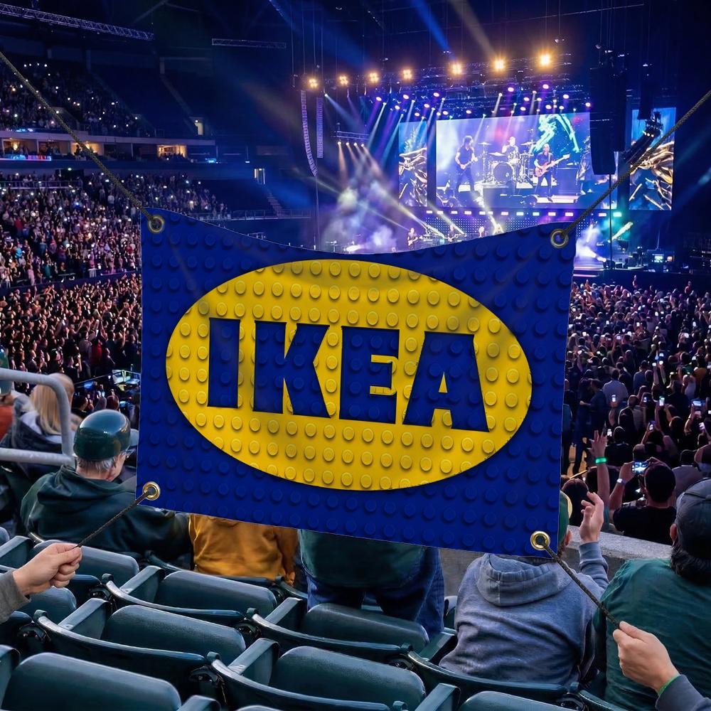 I-IKEA BRAND Flags Multi Size Atmosphere Flag, Cheerleading Hand Pulled Banner, Portable Outdoor Event Flag & Wall Decor for Sports, Parties, Home and Room Decoration