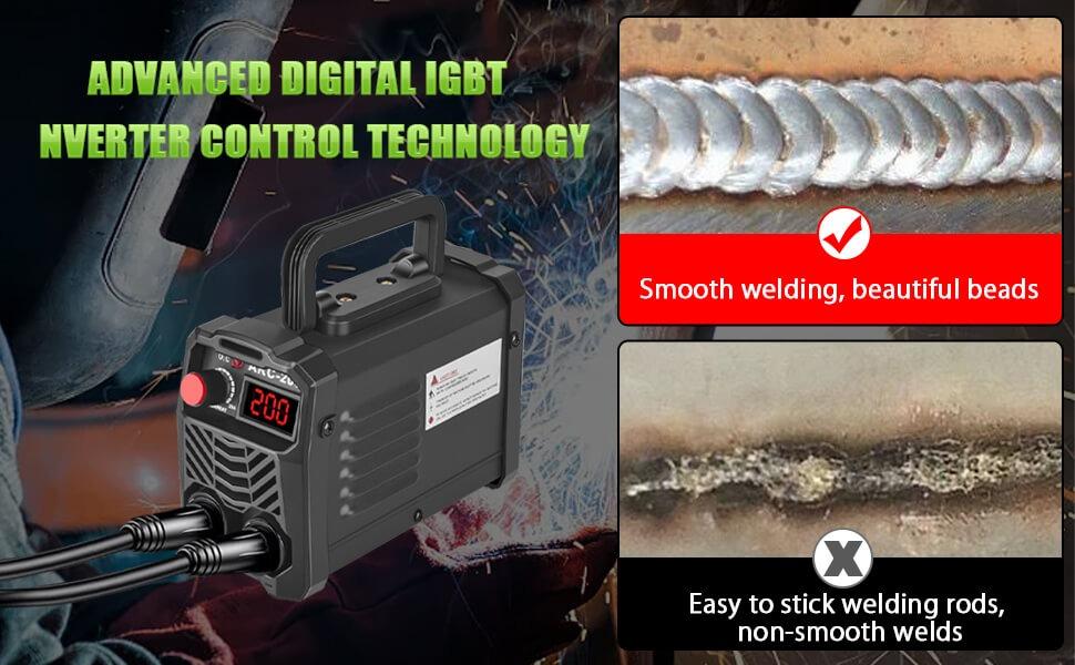200Amp 20PCS Rods Welder Machine 110V, Super MINI Portable Welding Machine, IGBT Inverter Stick Welder with Hot Start Arc Force Anti-Stick, for 1/16"-1/8" Rod ARC Welder, 2 Chip Hammers, Gloves Outdoorfun Tool welder machine Industrial  HARD EDGEHARD EDGE