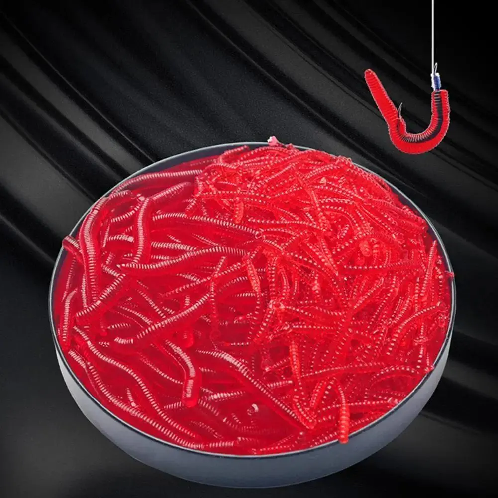 Soft Lure Bass Bream Bloodworm Fishing Earthworm Worm Rubber Red Worms Baits Shrimp Bass Carp Artificial Fishing Tackle Tools