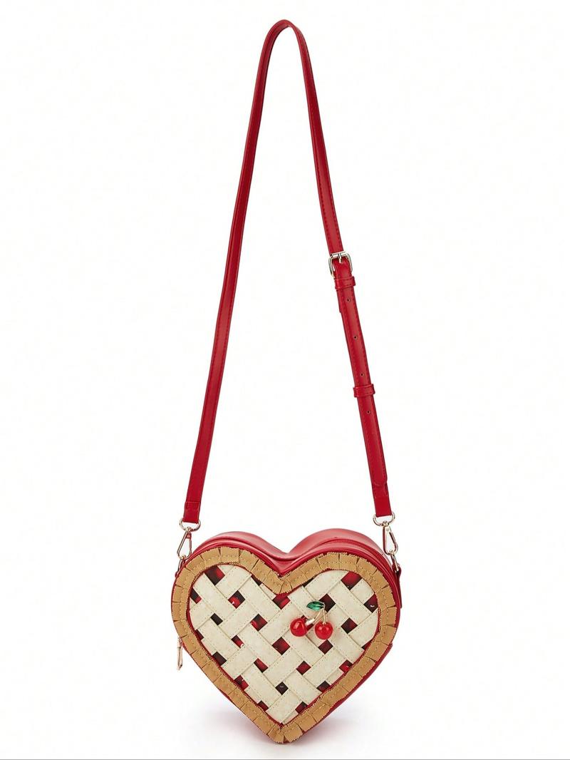 Cute Heart-Shaped Women's Shoulder Bag, Stylish Crossbody Bag for Teens, Girls Small Purse,Fashionable Handbag, Thanksgiving Birthday Gift, Party Clutch, Crossbody Purses