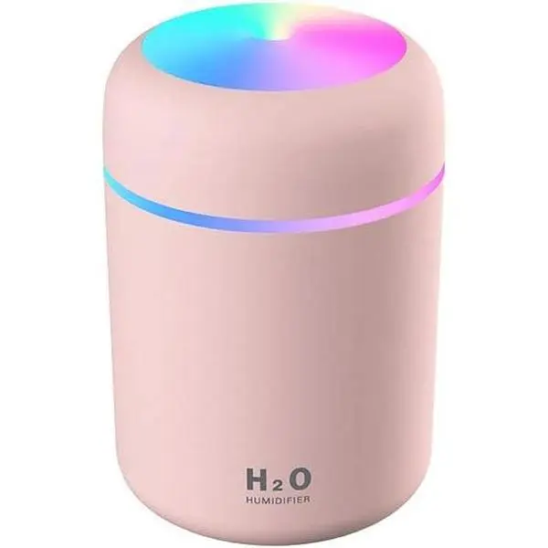 Colorful Cool Mini Humidifier, Essential Oil Diffuser, Aroma Essential USB Personal Desktop Humidifier for Car, Office Room, Bedroom etc,2 Adjustable Mist Modes (White)