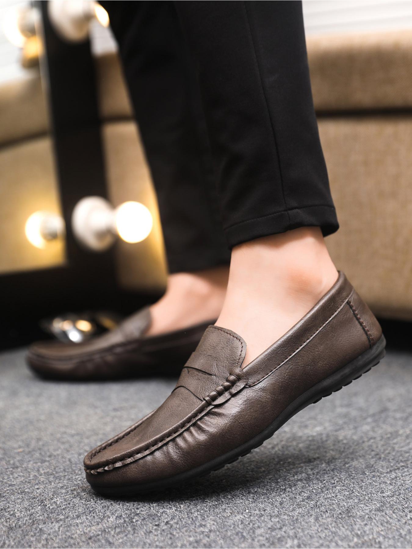 2026 New Spring and Summer Collection for Men, Slip-On Lazy Shoes Without Laces, Soft Leather and Breathable, Penny Loafer Moccasins, Business Casual Commute Shoes