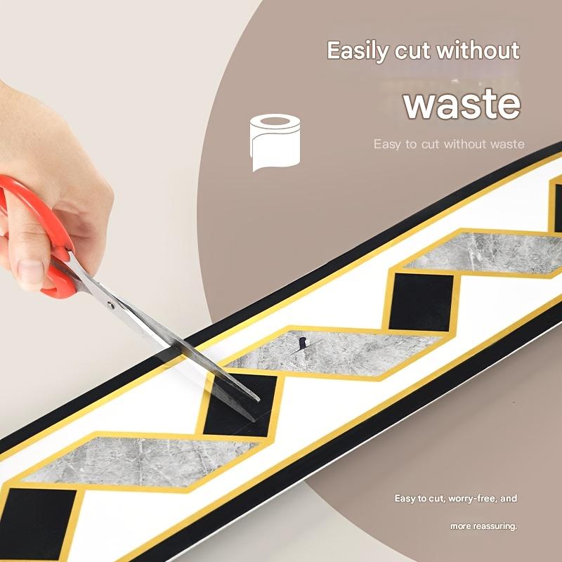 Self-Adhesive Baseboard Wall Border Strip, Thick Waterproof Decorative Trim for Windowsill & Door Frame, 500cm X 10cm
