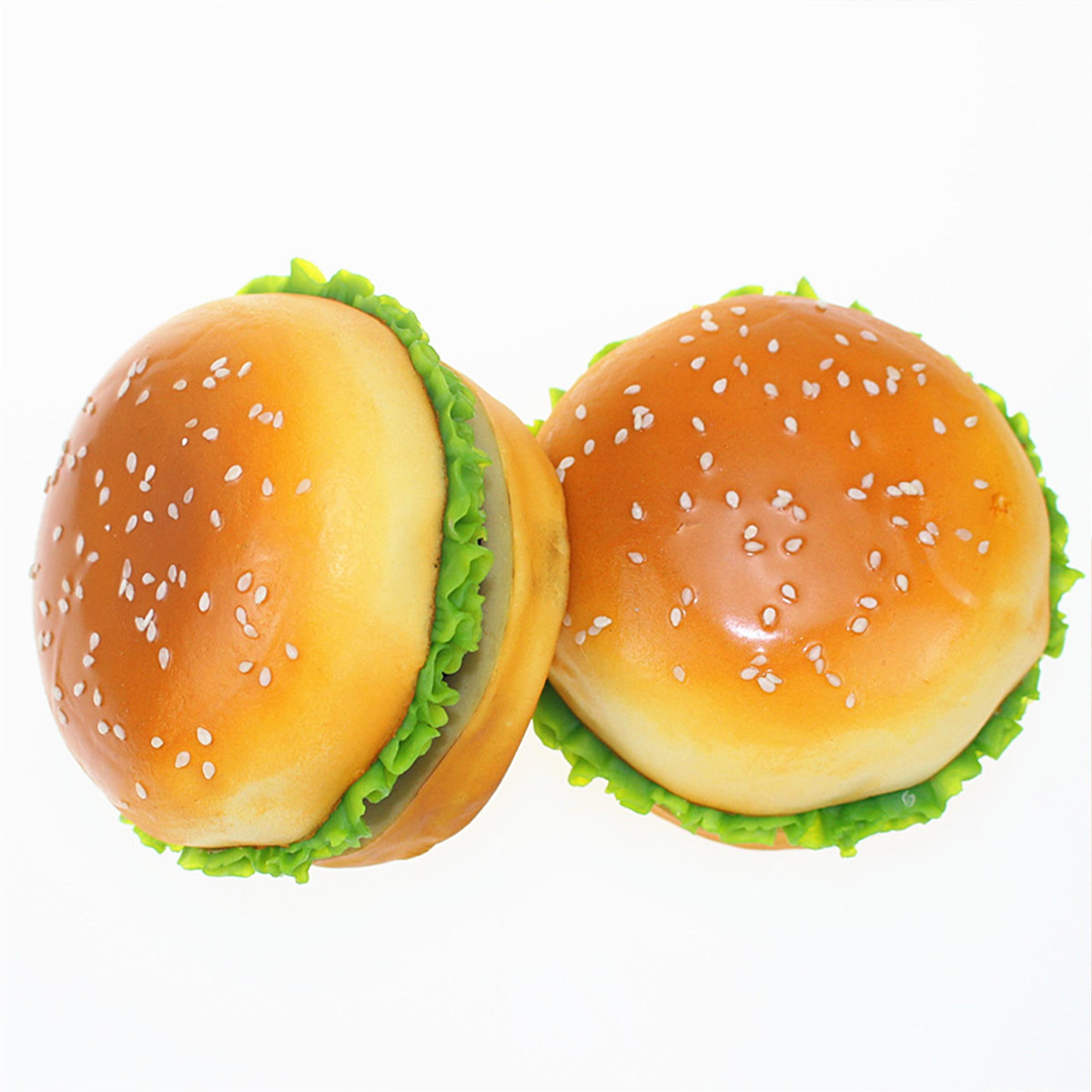 PU Simulation Hamburger Squeeze Toy Slow-Rebound Creative Sesame Bread Squeezeable Toy Food Model Gift