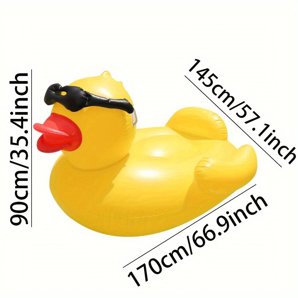 Giant Inflatable Duck Float Bed with Handle, Durable PVC Material, Camping Beach Lounge Chair, Outdoor Summer Water Toy, Party Decoration