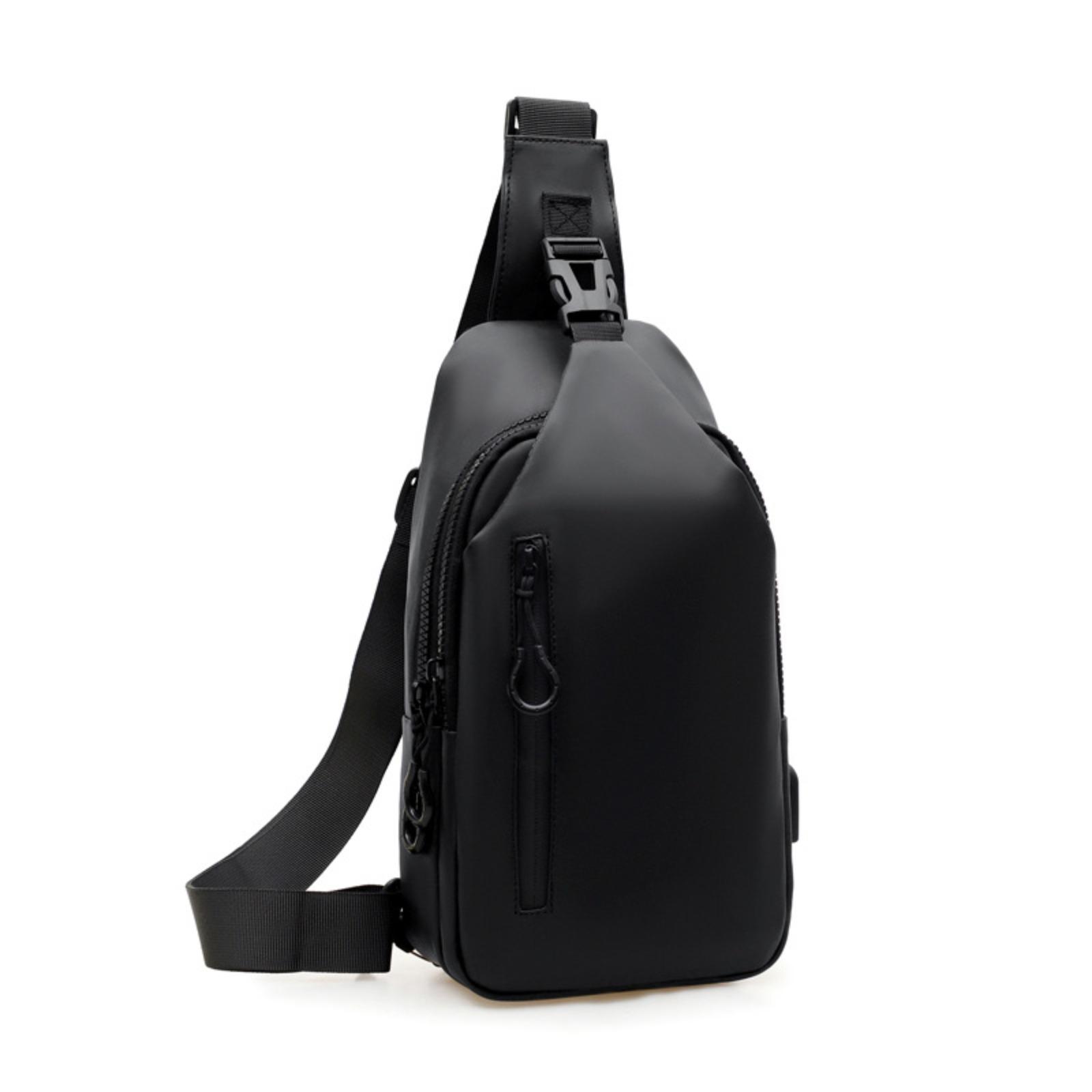 2026 New Minimalist Casual Sling Bag for Men, Fashion PU Leather Chest Bag, Lightweight Waterproof Crossbody Shoulder Bag, Trendy Durable Design Perfect for Daily Commute, Travel, Shopping, Outdoor Activities & Everyday Street Style,summervibes