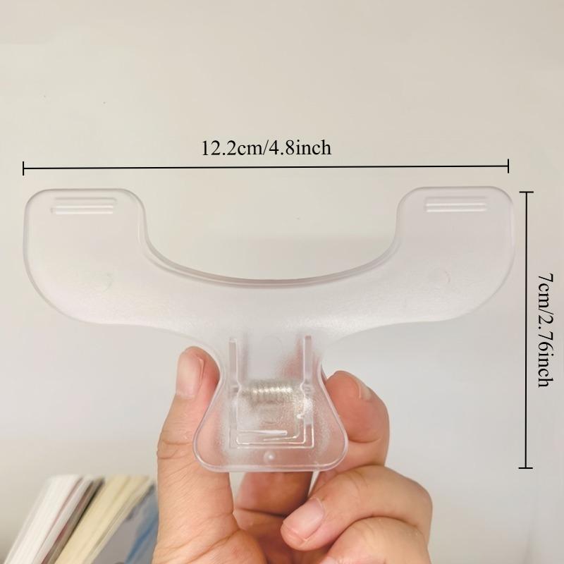 2pcs Students Fix The Book Flip Book Folder with The Cover of The Anti-book Treasure, Premium Plastic Book Clip with Narrow Ruling -Transparent Document Holder for Students, Study Clip for Fine Writing, Multifunctional Stationery, Binder Clip