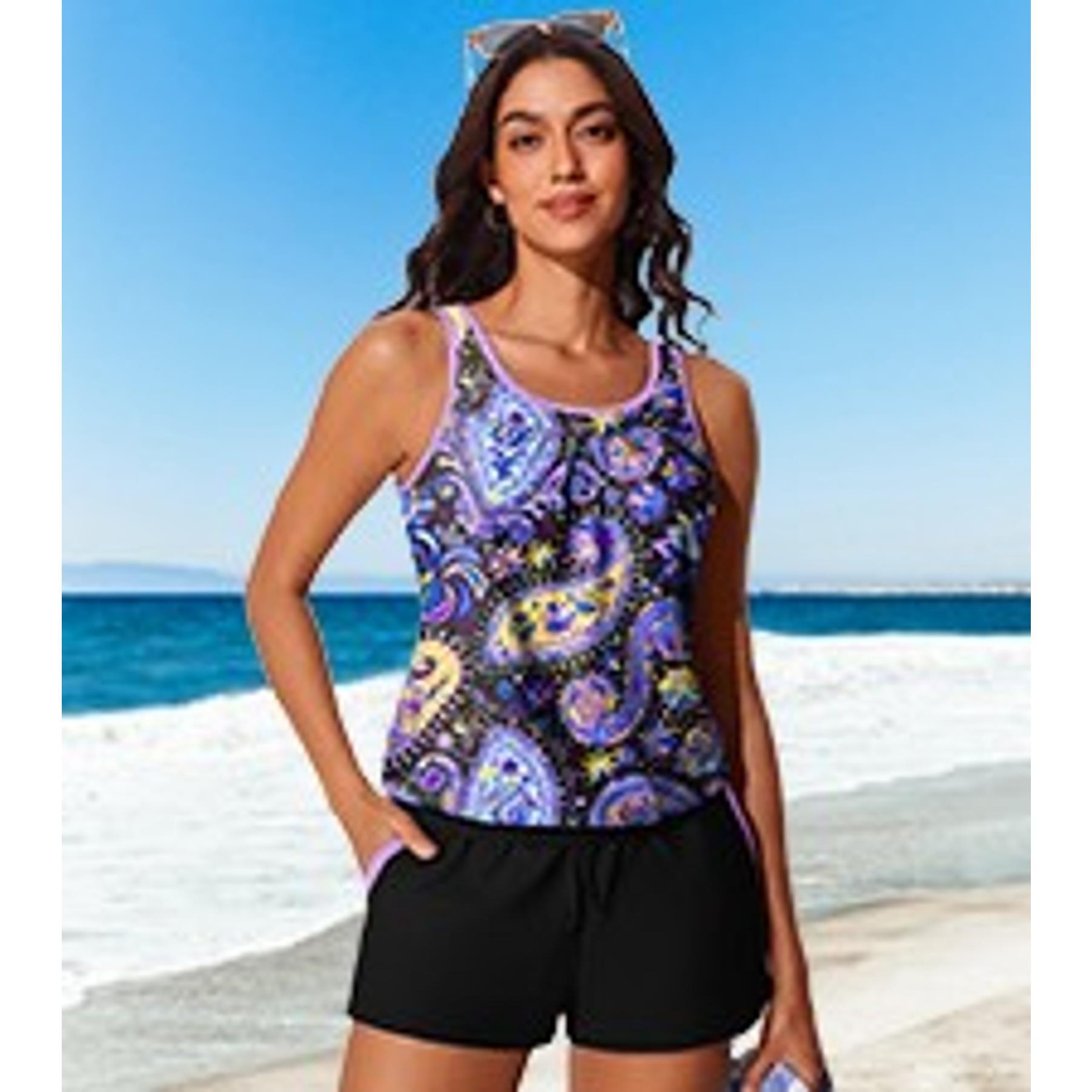 Modest Tankini Swimsuits for Women 2026 Tummy Control Two Piece