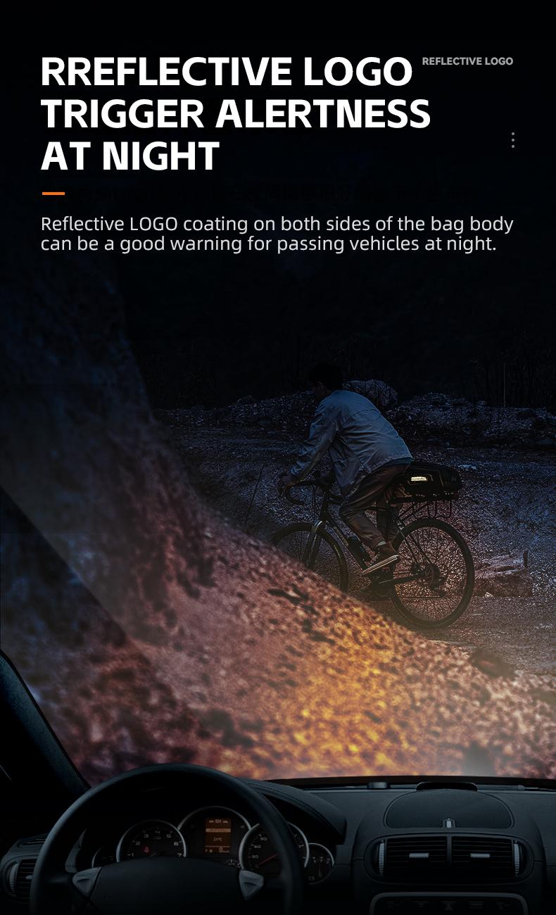 ROCKBROS Bike Rack Bags - Hard Shell Bicycle Rear Rack Bag Large Pannier for Bicycle Rear Rack Bags Bike Rear Seat Bag Bike Trunk Bag Ebike Battery Bag Bike Saddle Bag for Rear Rack Bike Accessories