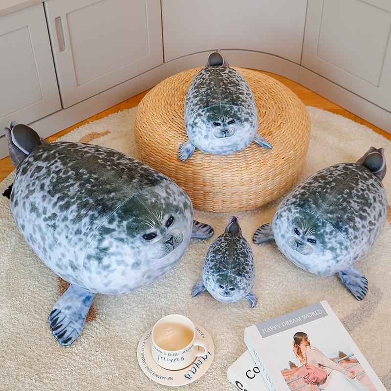 Realistic Seal Plush Toy, Sea Lion Stuffed Animal Doll, Aquarium Marine Life Pillow, Christmas Decoration Cushion, Unisex Gift