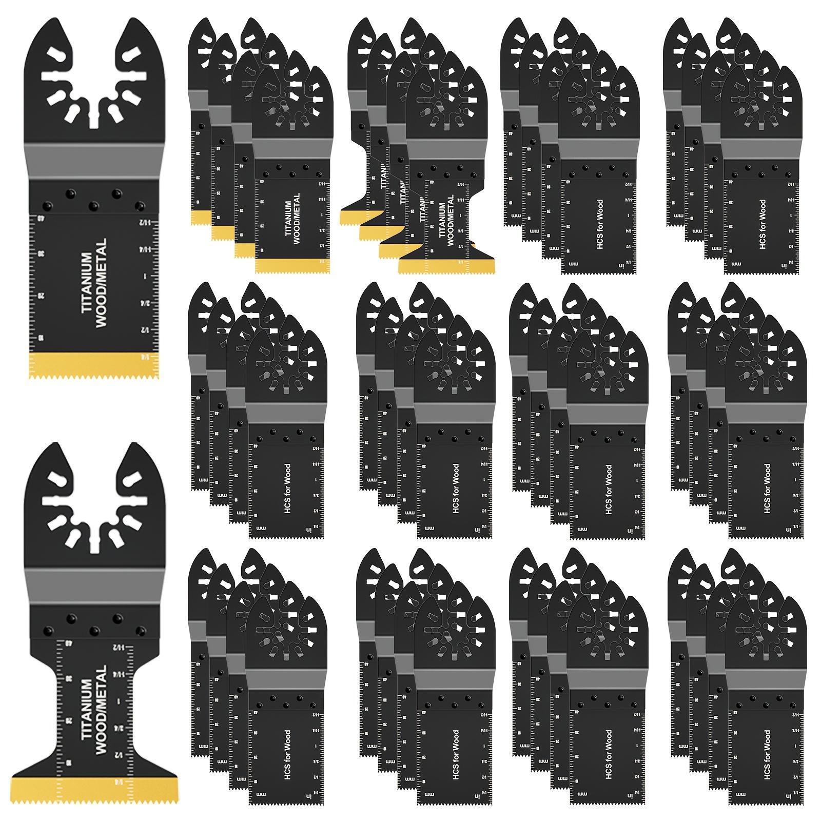 10pcs Titanium Oscillating Saw Blades, Multitool Blades For Cutting Hard Material, Metal Nails Wood And Plastic, Oscillating Tool Blades Kits Fit All Models