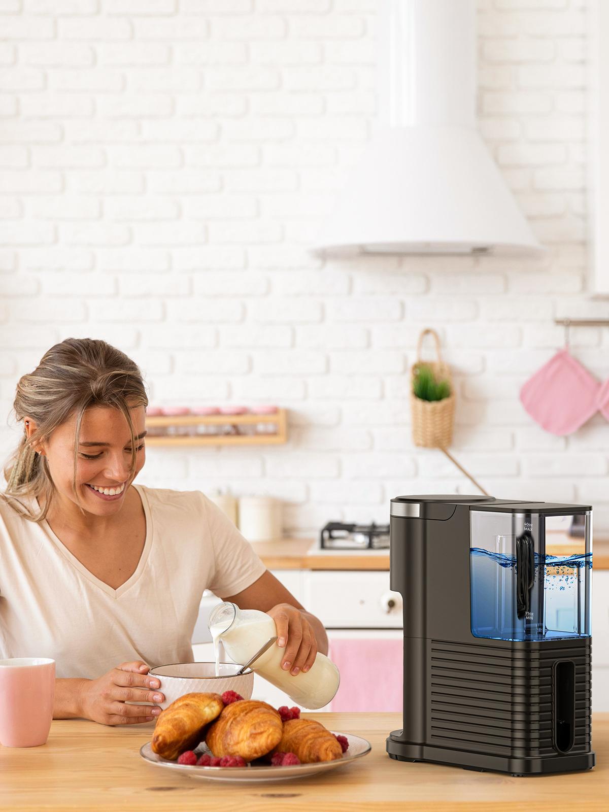 COWSAR Single Serve Coffee Maker, Coffee Brewer for K-Cups Pods and Ground Coffee, Capsule Coffee Machine with 40oz Water Tank, 5 Brew Sizes Up To 14cz, Black