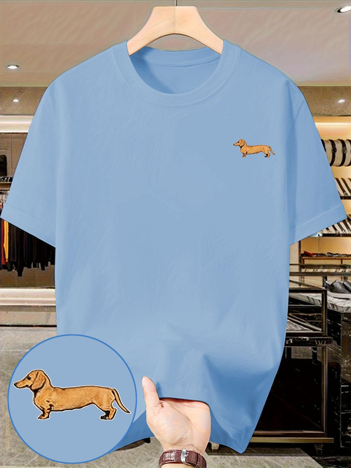 Classic Hot Dog Print T-Shirt, Men's Casual Slim-Fit Short Sleeve Top, Trendy Streetwear for Daily Wear, Comfortable & Stylish Design