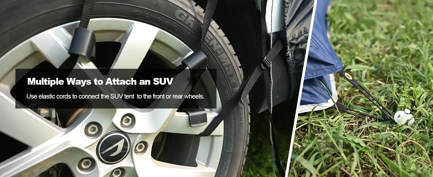 Lilypelle SUV Tent Car Tailgate Tent with Porch for Camping, 6-8 Person 10' x 10' Car Camping Tent, 6' x 7' Screen Room Vestibule Awning Porch Lilypelle SUV Tent Car Tailgate Tent with Porch for Camping, 6-8 Person 10' x 10' Car Camping Tent, 6' x 7' Screen Room Vestibule Awning Porch