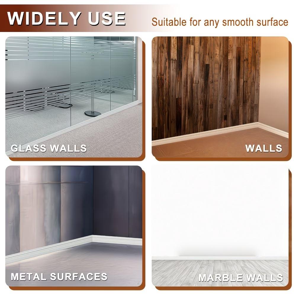 1 Roll 2m/78.74 Inch Self-adhesive Skirting Board, Flexible Edges Decorative Strip, Easy To Install, Self-adhesive Floor Edges Strip Substrate, Suitable for Home Decoration