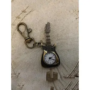 1PC Classic Vintage Guitar Pocket Watch Creative Bronze