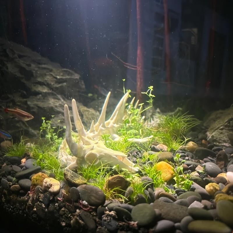 Dragon Skeleton Statue with Movable Joints - Black and White Plastic Sculpture, Suitable for Indoor/Outdoor Decoration, Aquarium Scenes, Halloween, Christmas, Thanksgiving - No Electricity Required, Halloween Decoration, Detailed Craftsmanship