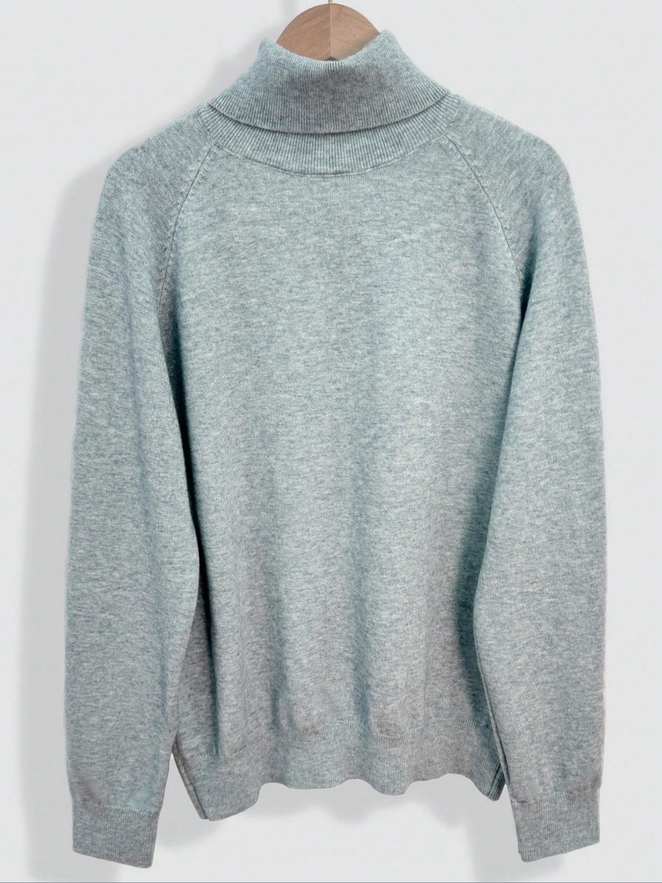 New Women's Mock Neck Sweater, Loose Knit Pullover, Warm Inner Layer Top, Casual Knitwear for Fall & Winter, Ladies Clothing