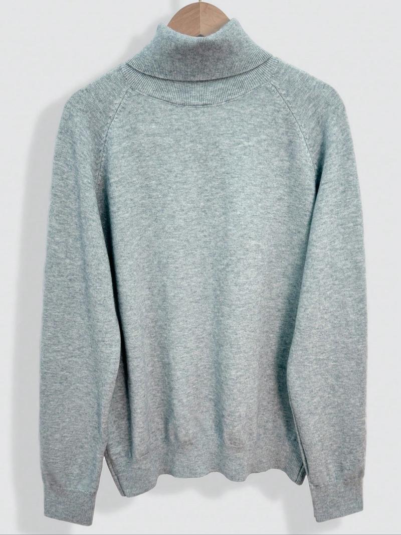 New Women's Mock Neck Sweater, Loose Knit Pullover, Warm Inner Layer Top, Casual Knitwear for Fall & Winter, Ladies Clothing