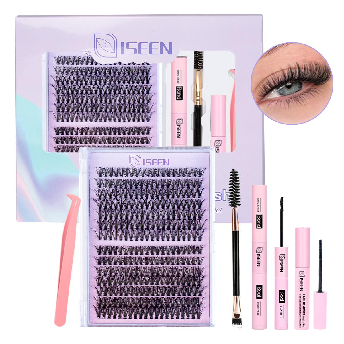 Daily Natural Individual Cluster Lash Kit, Mixed Styles and Length Eyelash Extension Kit, With Bond&Seal Remover Tweezer Brush, Diy Lash Kit, Magic Clusters, Self Grafting Curling Fake Eyelashes for Women, Beginner Friendly, Eyelashes Cosmetic