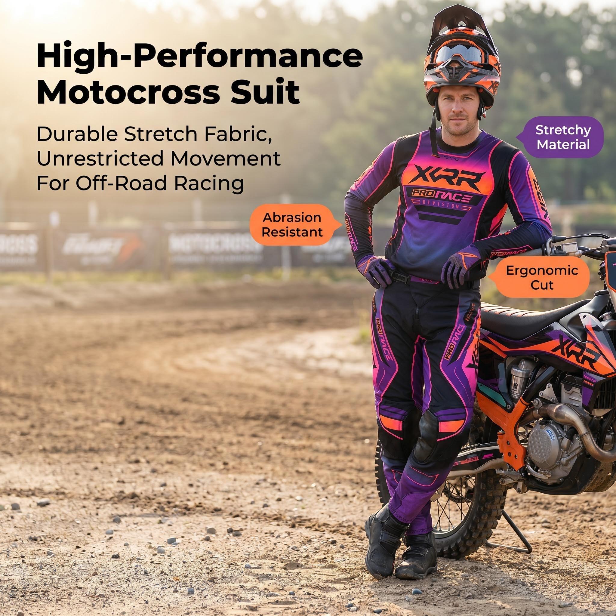 XCRR Jersey and Pants Combo Motocross Enduro Offroad MX MTB DH Riding Dirt Bike Downhill Racing Adult Sports Gear Set Sports Clothing XCRR Jersey and Pants Combo Motocross Enduro Offroad MX MTB DH Riding Dirt Bike Downhill Racing Adult Sports Gear Set Sports Clothing