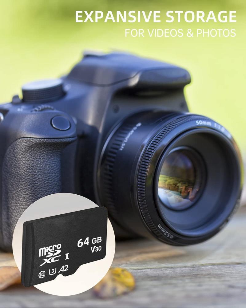 64 GB Micro SD Card with Adapter | Upto 110 MB/s | Class 10 | U1, C10, V10 Speed Classes