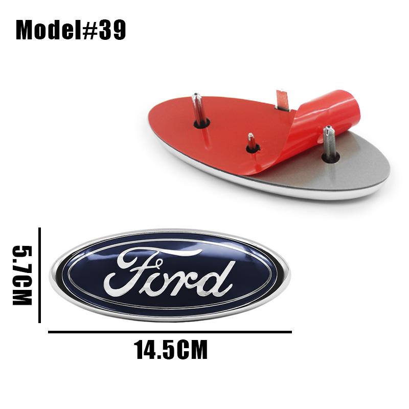 22.3cm 14.5cm Car Styling Logo Front Grille Emblem Rear Trunk Badge Accessories For Ford Mondeo MK2 MK4 F150 F250 F250 GT GT500 Decal For Cars