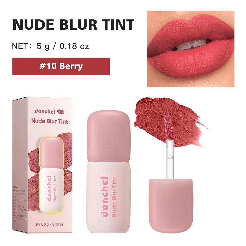 danchel Matte Lip & Cheek Tint, Lip Cosmetic, Lipstick, Makeup, Lip Products Makeup, Long-Lasting Matte Finish, Velvet Texture, 10 Shades, Makeup Gift for Girls & Women, Summer Makeup