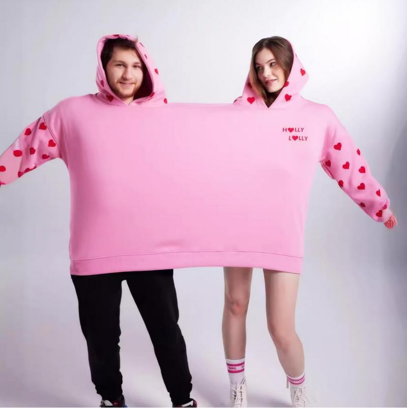 Matching Grey Hoodies for Couples, Couple hoodies, Double hoodies, Couple sweaters,  Round neck sweatshirts- Oversized Crewneck Long Sleeve Unisex Casual Wear - Perfect Valentine's Day Gift - Women's & Men's Suits