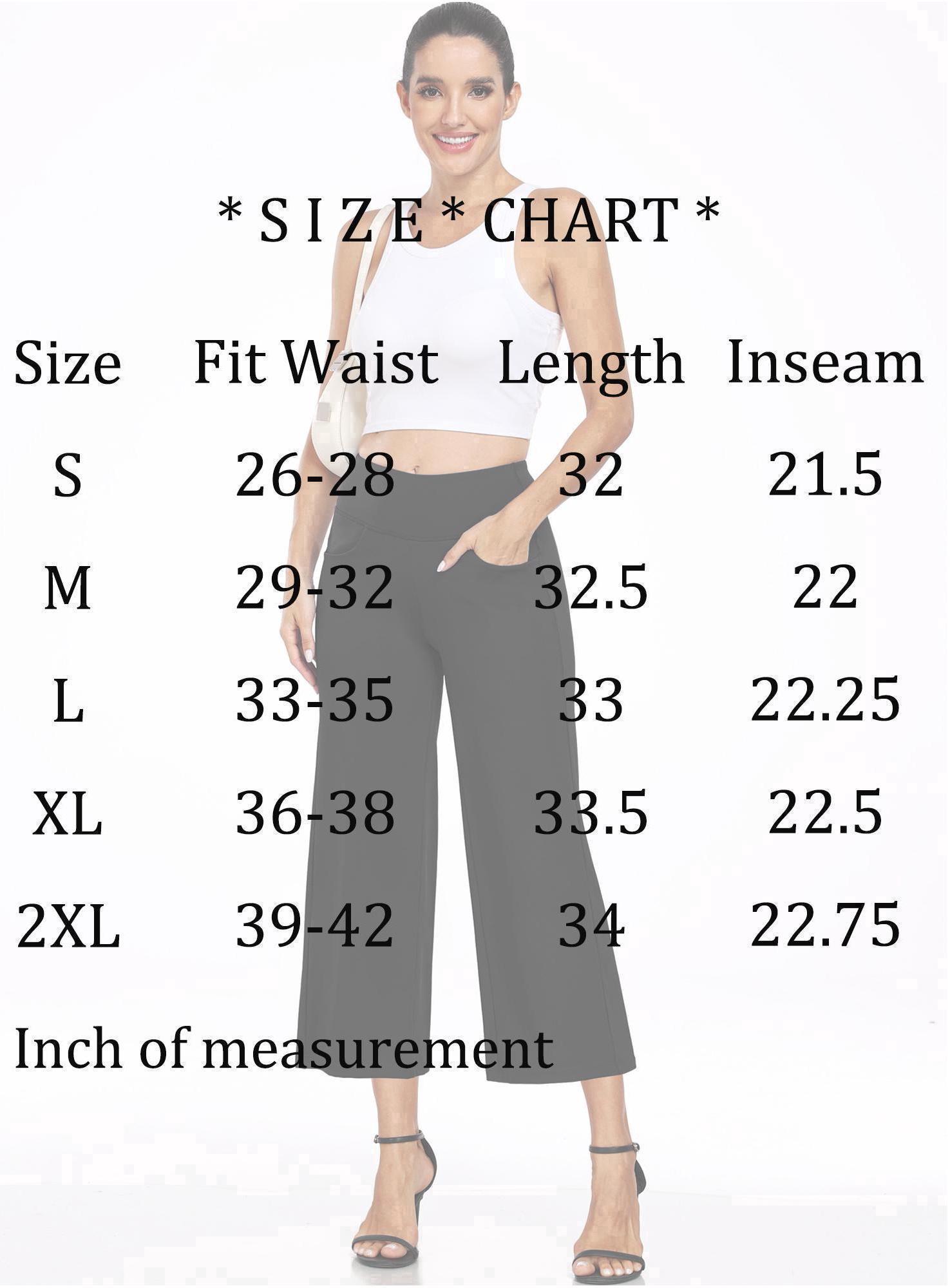 CADMUS High Waist Yoga Pants Women Wide Leg Pants Capri with Pockets