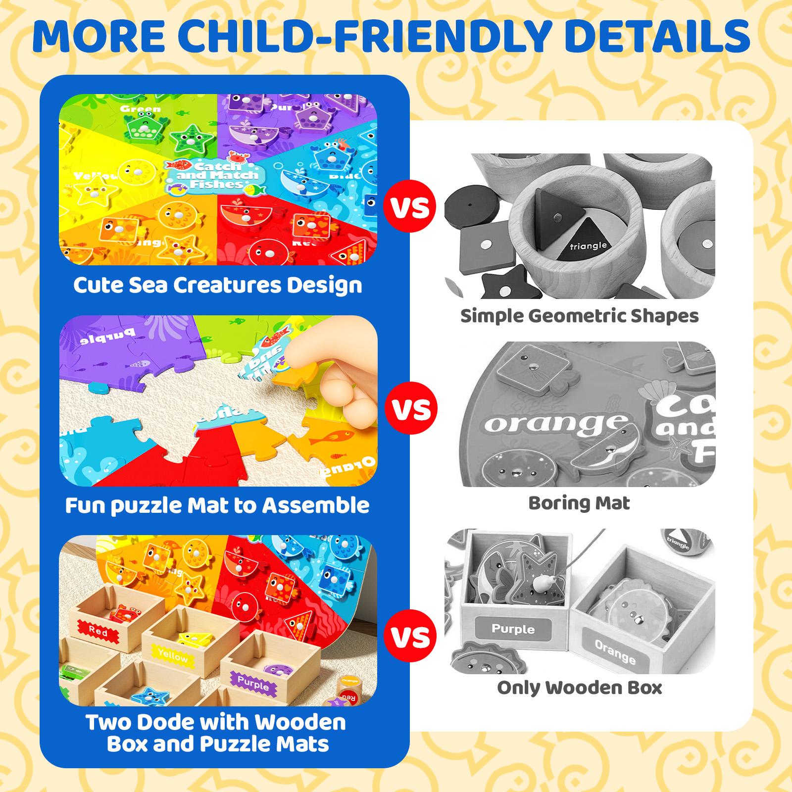 Edutree Color & Shape Sorter Educational Learning Toys with Wooden Box & Puzzle for Boys Girls 3-5, Montessori Toys for Toddlers 1-3, Magnetic Fishing Game for Kids 2-4, Edutree Color & Shape Sorter Educational Learning Toys with Wooden Box & Puzzle for Boys Girls 3-5, Montessori Toys for Toddlers 1-3, Magnetic Fishing Game for Kids 2-4,