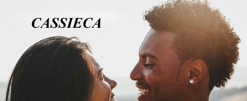 Cassieca 2 Pairs Stainless Steel Magnetic Stud Earrings for Men Women Non-piercing CZ 5-9MM CZ Hypoallergenic earrings  lovers