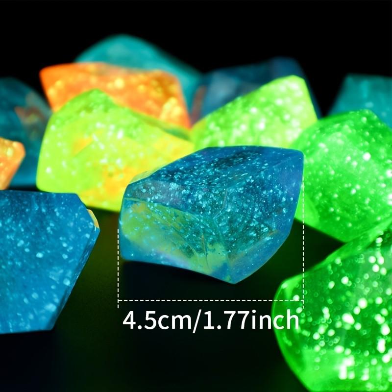 New 16 high-quality simulated starry glow stones, weighing 0.49 pounds, each with a diameter of 1.77 inches, suitable for large garden landscapes, starry sky landscapes, and night lights, are essential items for Halloween/festivals