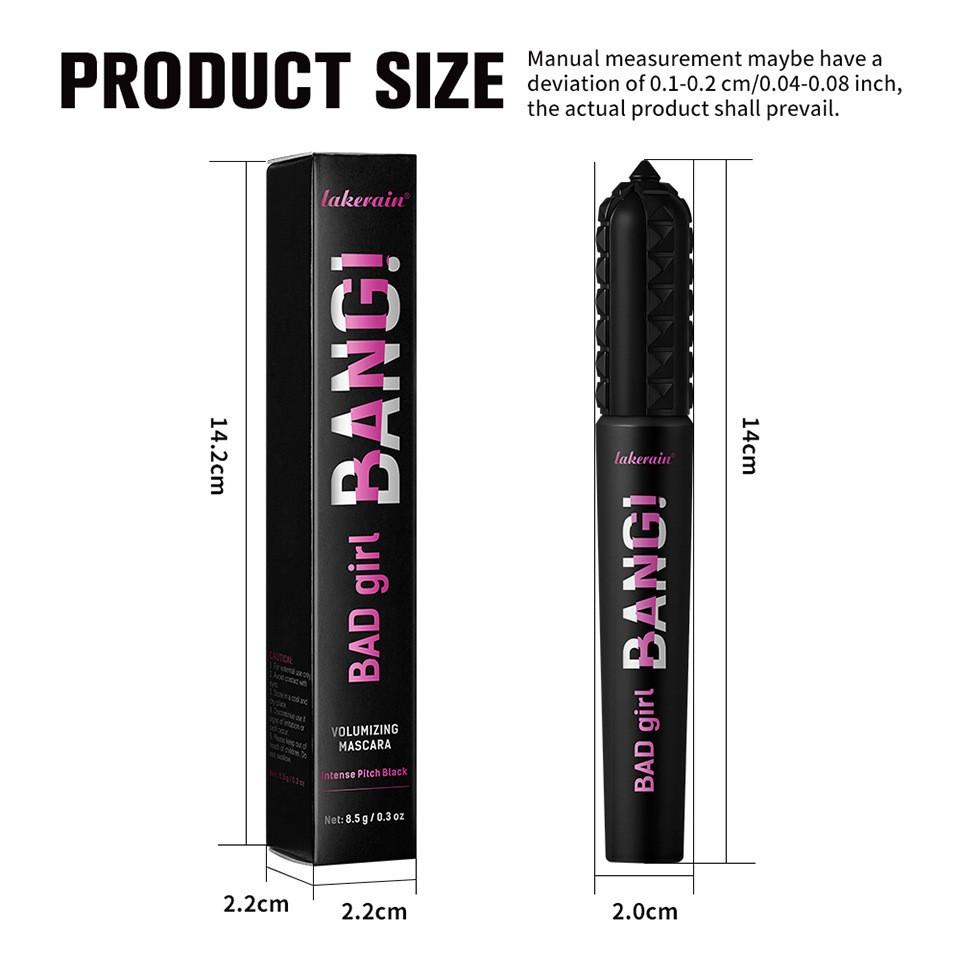 Long Lasting 2counts Volumizing Mascara, Waterproof Smudge-Proof, Lightweight, Spiral Brush, Ideal for Sparse/short Lashes, Women's Makeup