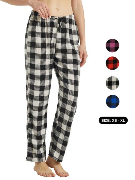 Women's Plaid Pyjama Bottoms Fleece Checked Pjs Pants Soft Drawstring Lounge Sleepwear for Ladies Women Sleep Bottoms for Fall & Winter Pajamas Women's Plaid Pyjama Bottoms Fleece Checked Pjs Pants Soft Drawstring Lounge Sleepwear for Ladies Women Sleep Bottoms for Fall & Winter Pajamas