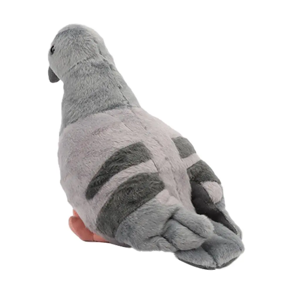 Realistic Pigeon Plush Toys High Quality Soft Lifelike Grey Hill White Pigeons Birds with Eyes Feather Home Decor Birthday Gifts