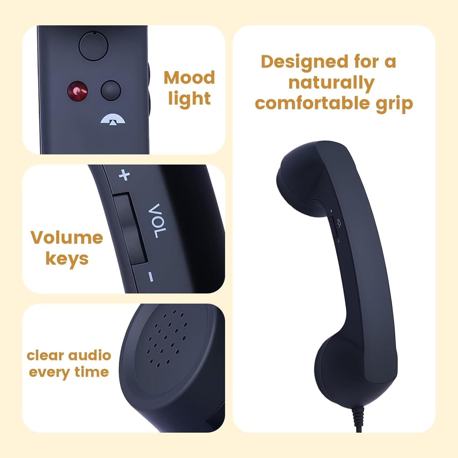 New Type-C Direct Plug Phone, Retro Silent, No Converter Needed, External Call Earpiece, Ergonomic Design, Vibrant Colors, Portable Mini Audio, Headset