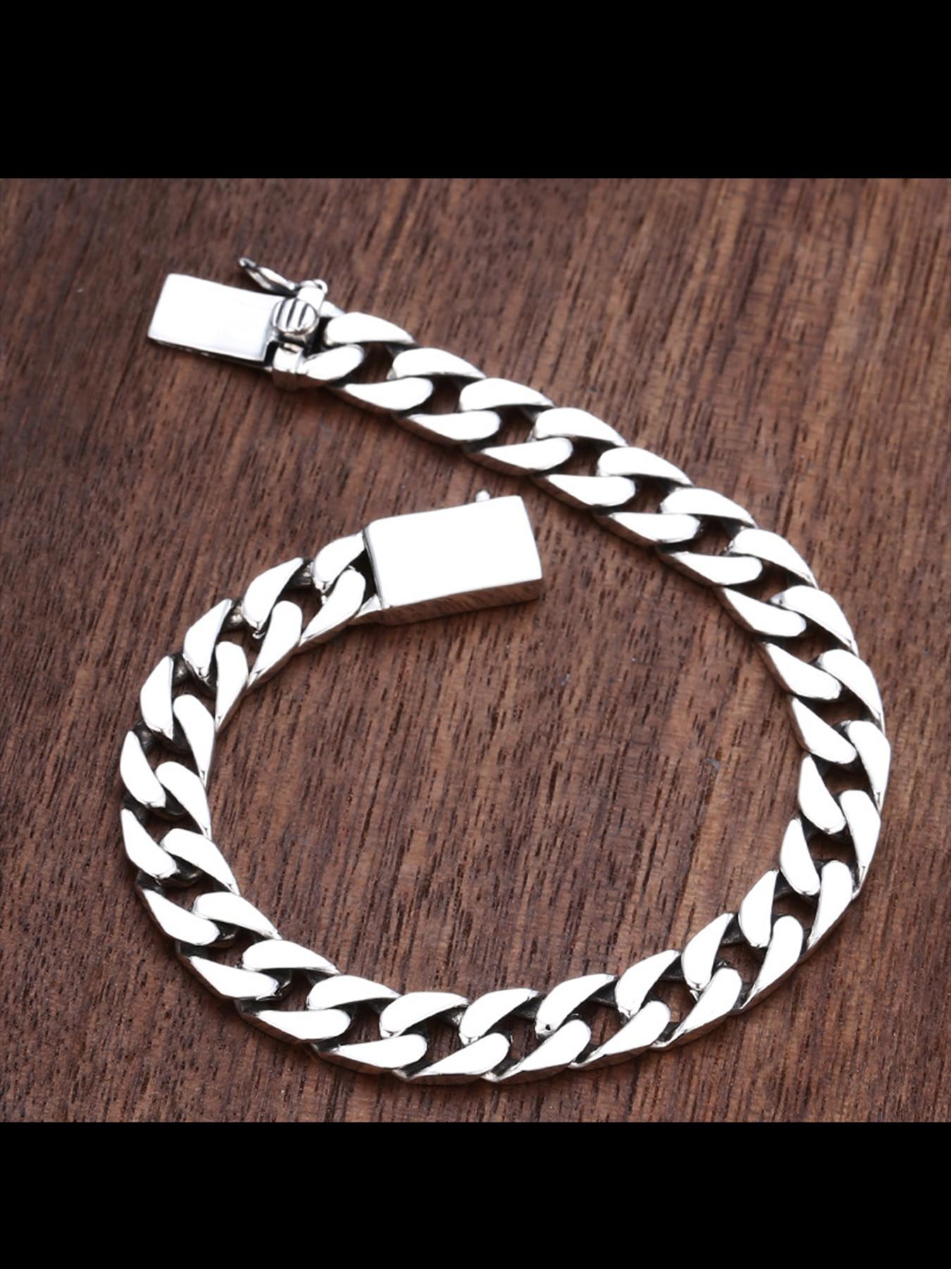 New High-End Handcrafted Unisex Tank Bracelet, Smooth Surface, Trendy Minimalist Clasp, Fashionable Accessory for Men and Women