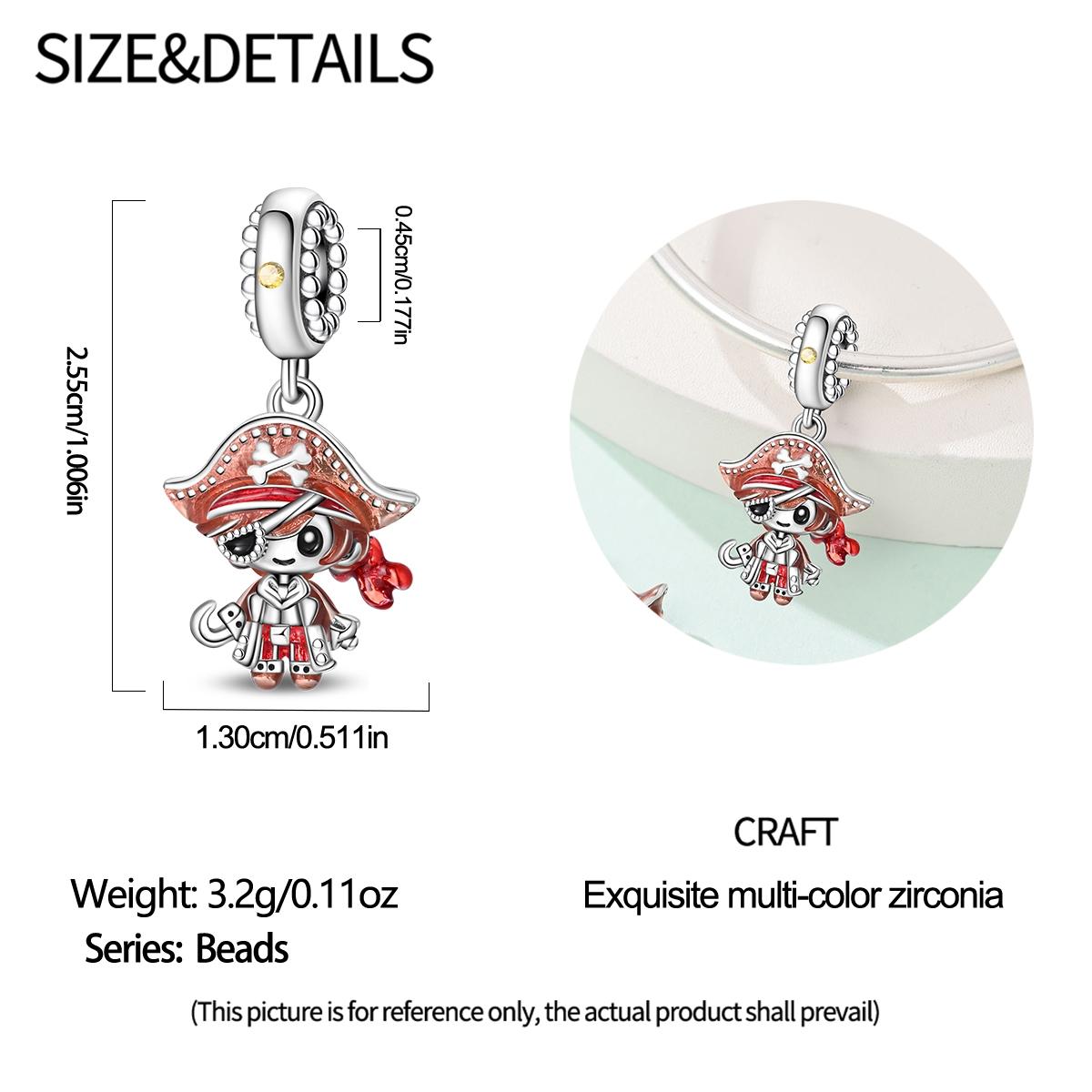 Pirate & Treasure Chest Charm, Single Piece Skull & Crossbone Design, Adventure Jewelry for Pandora Bracelet, Unique Accessory Gift Idea