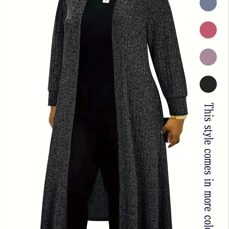 Women's Casual Chic Fashionable Loose Long Knit Cardigan, Ideal for for Autumn & Winter Outfits