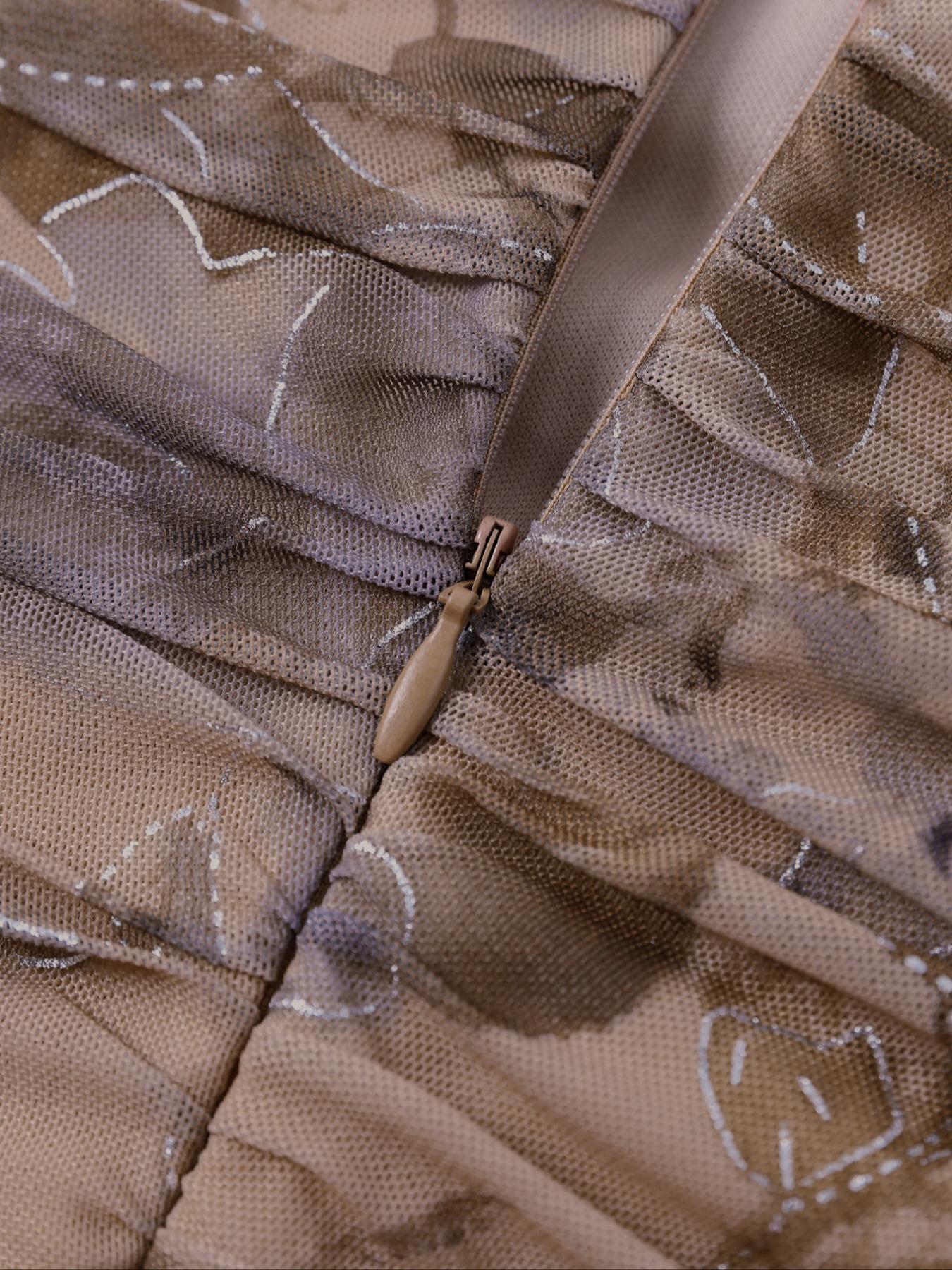 Parthea Off Shoulder Ruched Boned Backless Mesh Bodycon Dress,Elegant Party Date Fashion Long Skirt