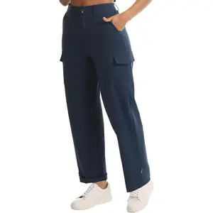 Women's Lightweight Hiking Pants Stretchy Quick Dry Capri Cargo Pants with Pockets for Golf Casual Travel Outdoor