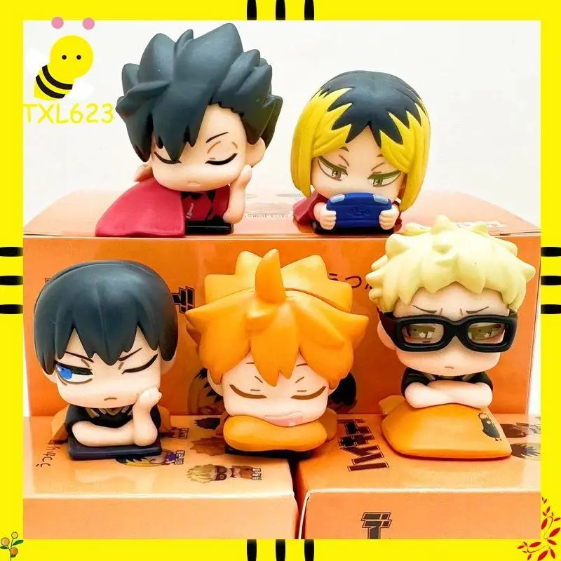 Haikyuu!! Sleep Series Mini Anime Figure Hinata Shoyo Kei Tsukishima Kozume Kenma Tetsurou Kuroo Collectible Model Toys