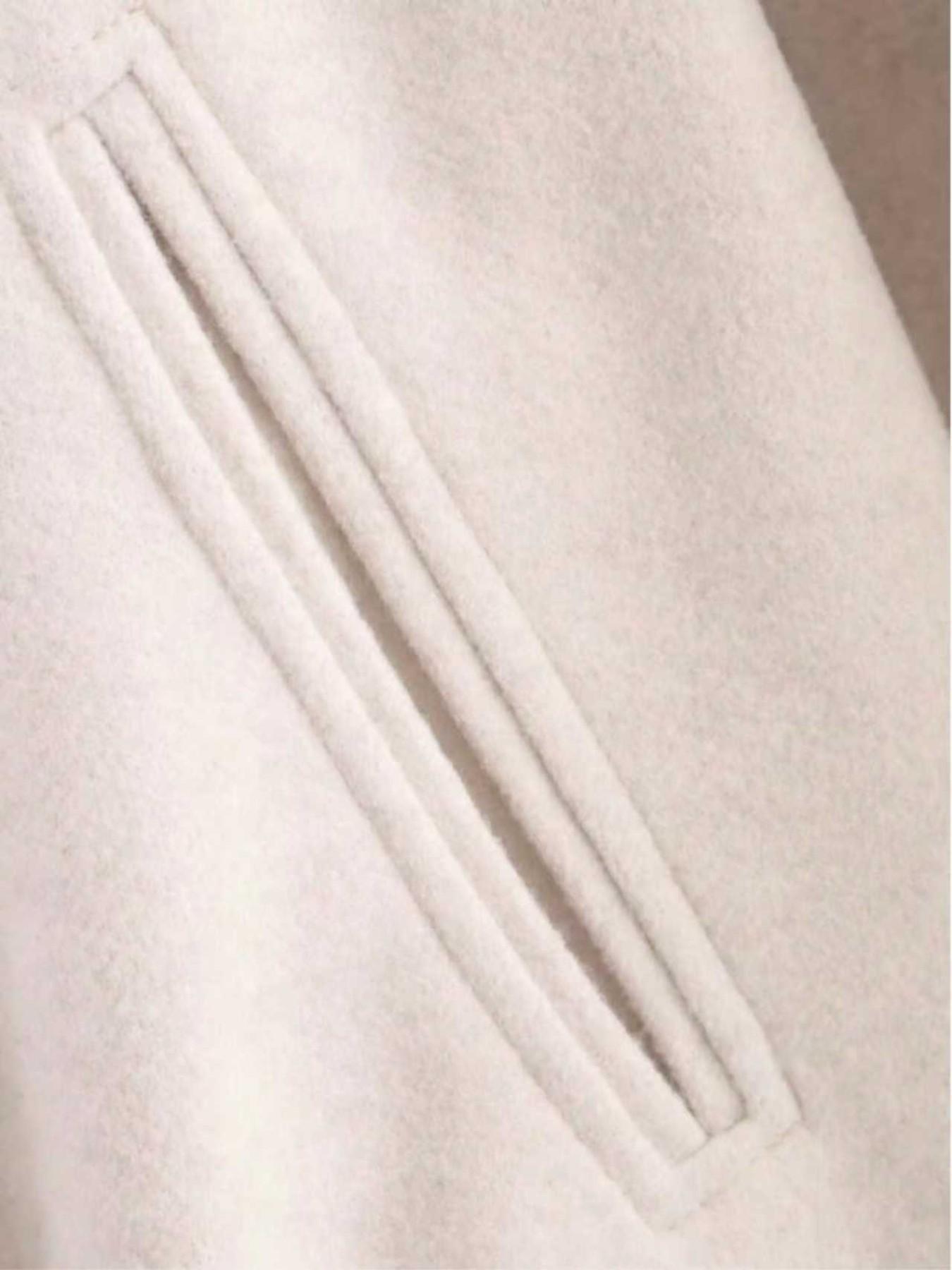 Women's Fall Winter Jacket, Soft Solid Color with Pockets, Zipper Long Sleeve Casual Bomber Coat, Stylish Outerwear for Cold Weather